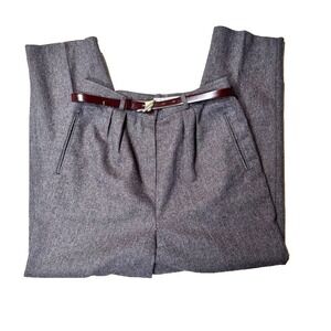 Norton McNaughton VTG Dress Pant Womens Size 14 Gray Purple Lined Tweed‎